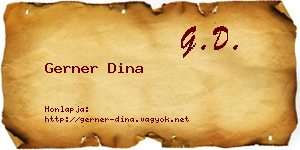 Gerner Dina névjegykártya